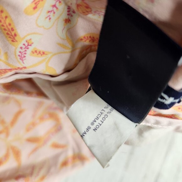 GAP Womens Size 6 Stretch A-line Skirt Y2K Summer Floral Peachy Pink - Picture 8 of 8